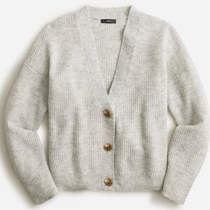 J.Crew Ribbed V-Neck Cardigan Sweater Size XXL